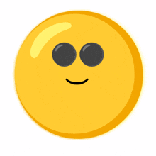 a yellow smiley face with black eyes and a smiling face