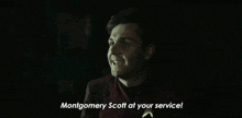 Montgomery Scott At Your Service Scotty GIF - Montgomery Scott At Your Service Scotty Star Trek Strange New Worlds GIFs