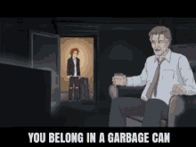 Metalocalypse Pickles GIF - Metalocalypse Pickles You Belong In A Garbage Can GIFs