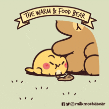 a cartoon drawing of a bear with the words " the pat pat bear no food "