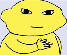 a cartoon of a lemon holding a cigarette