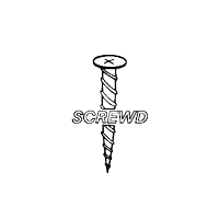 a black and white drawing of a screw with a x on it .