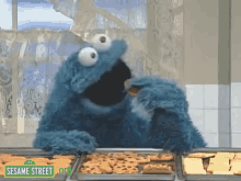 Cookie Monster Eating Cookies GIF