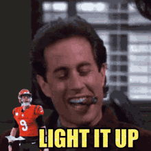 Seinfeld Light It Up GIF - Seinfeld Light It Up Joe Burrow GIFs