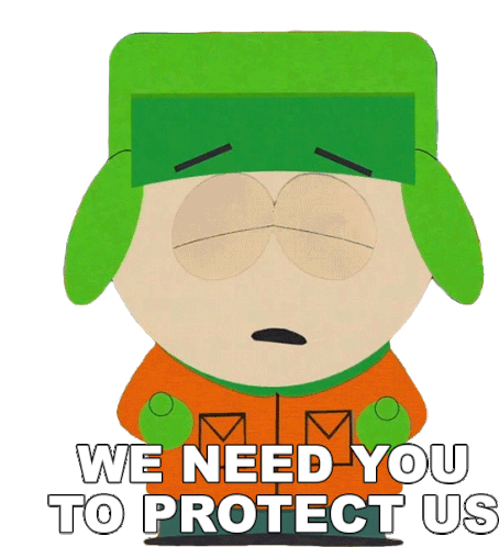 We Need You To Protect Us Kyle Broflovski Sticker - We Need You To Protect Us Kyle Broflovski South Park Stickers