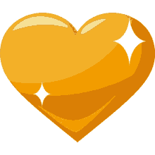 shiny heart heart joypixels gold heart gold