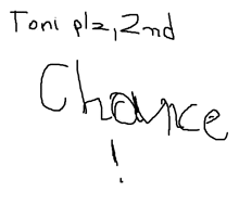 the word chance is written on a white background
