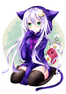 Purple Catgirl GIF - Purple Catgirl GIFs