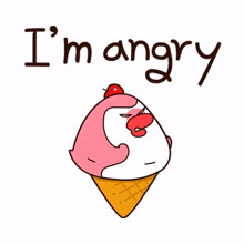 ice family ice cream cone i am angry