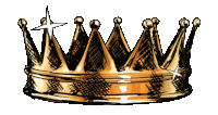 a drawing of a golden crown with a star on top