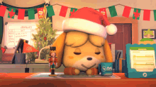 Isabelle Animal Crossing Christmas Sourcy GIF - Isabelle Animal Crossing Christmas Sourcy GIFs
