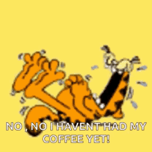 Garfield Coffee GIF - Garfield Coffee I Havent Had My Coffee Yet GIFs