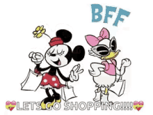 amigas bff minnie mouse daisy duck shopping