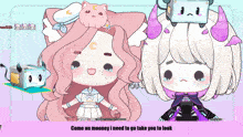 a screenshot of a video game with the words come on mooney i need to go take you to look at the bottom