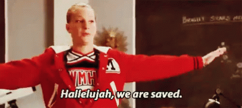 we are saved!