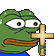 Pepe Cross Sticker
