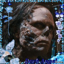 a picture of a man 's face with the words dark angel picmix