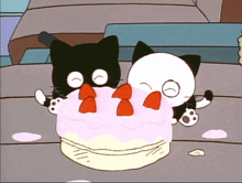 Tama And Friends Cake GIF - Tama And Friends Cake Cats GIFs