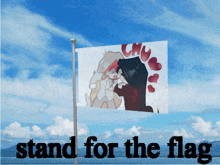 a poster that says " stand for the flag " on the bottom