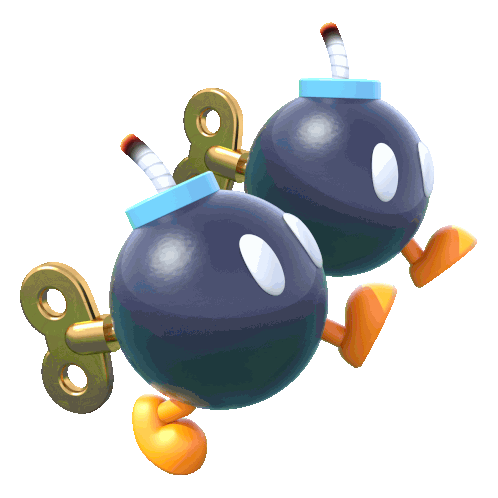 Double Bob-ombs Mario Kart Sticker - Double Bob-ombs Mario Kart Bob-omb Stickers
