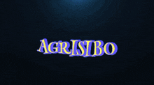 a blue lightning bolt strikes the word agrisibo