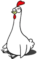a cartoon of a chicken with green bubbles coming out of it 's butt