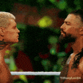 Roman Reigns Cody Rhodes GIF - Roman Reigns Cody Rhodes Wrestlemania 40 GIFs