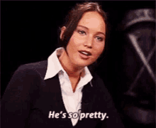 Jennifer Lawrence Hes So Pretty GIF - Jennifer Lawrence Hes So Pretty Hes Pretty GIFs