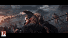 an ad for a video game that is 18