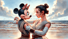 Minnie Mouse And Rey Skywalker Waltz Ballroom Dancing GIF