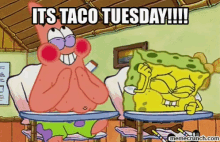Taco Tuesday Spongebob GIF - Taco Tuesday Spongebob Patrick GIFs