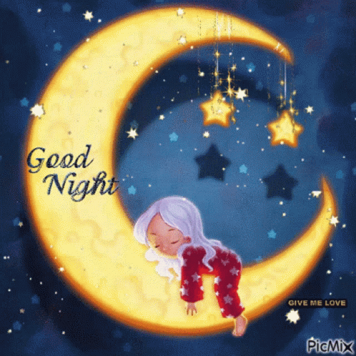 Good Night Moon GIF - Good Night Moon Stars - Discover &amp; Share GIFs