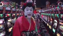 コウメ太夫　パチンコ　舞子　日本　日本人　伝統　文化 GIF - Pachinko Gamble Slot Machine GIFs