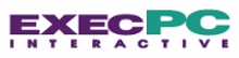 a logo for execpc interactive is purple and green
