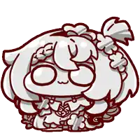 a cartoon drawing of a girl with glasses and a ponytail