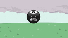 a cartoon drawing of a saw and a doughnut