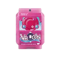 a pink box with a monster on it and the word vrogn on it