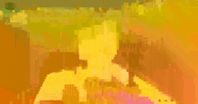a pixel art of a man and a woman kissing