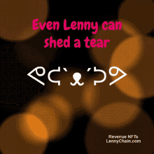 Lenny Face Lennychain GIF - Lenny Face Lennychain Tear GIFs