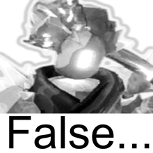 a black and white image of a person with the word false below it