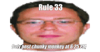Rule33 Chunky Monkey Sticker - Rule33 Chunky Monkey Boog Stickers