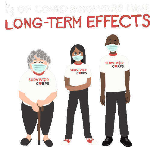 One Third Of Covid Survivors Have Long Term Effects Long Term Effects Of Covid Sticker - One Third Of Covid Survivors Have Long Term Effects Long Term Effects Of Covid Survivors Stickers