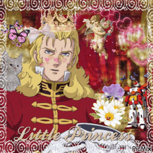 a picture of a man with a crown on his head and the words little princess
