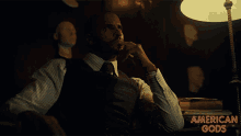 Thinking Ricky Whittle GIF - Thinking Ricky Whittle Shadow Moon GIFs