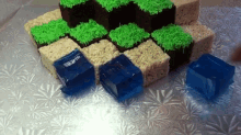 How To Make A Minecraft Cake GIF - Dessert Birthday Minecraft GIFs