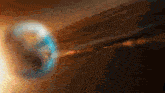 a computer generated image of a planet being destroyed by a black hole