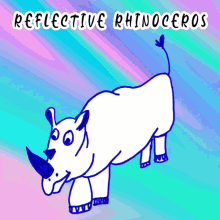 reflective rhinoceros veefriends contemplative meditative thoughtful