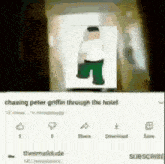 a picture of peter griffin on a phone screen .
