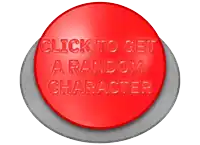 red button that says click to get a random character