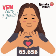 Renata Rosa Coração GIF - Renata Rosa Coração Amor GIFs